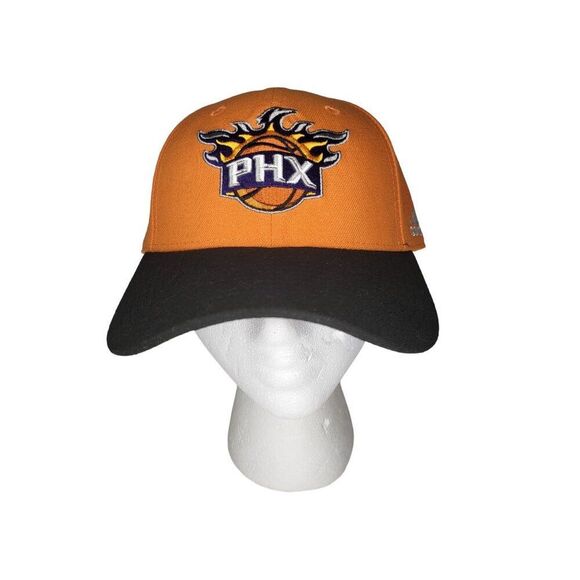 Phoenix Suns‎ Trucker Hat NBA Adidas Adjustable Strap Orange Black Sportswear - Picture 1 of 4